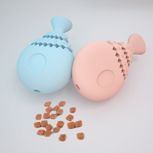 Dog chewing fish bone TPR toy green molar dental Canada