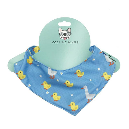 Pet cooling scarf soak and wrap instructions for dogs