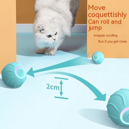 Self-rolling cat toy ball — mimics prey movement for indoor cats