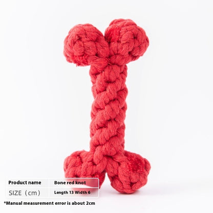 Puppy carrying mini bone plush toy cotton knit construction