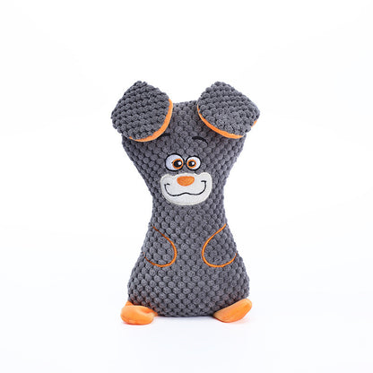 Dog squeaky toy detail — floppy ears plush character toy