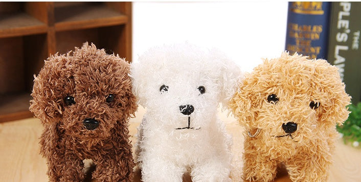Teddy dog toy brown — soft stuffed bear for anxious dogs