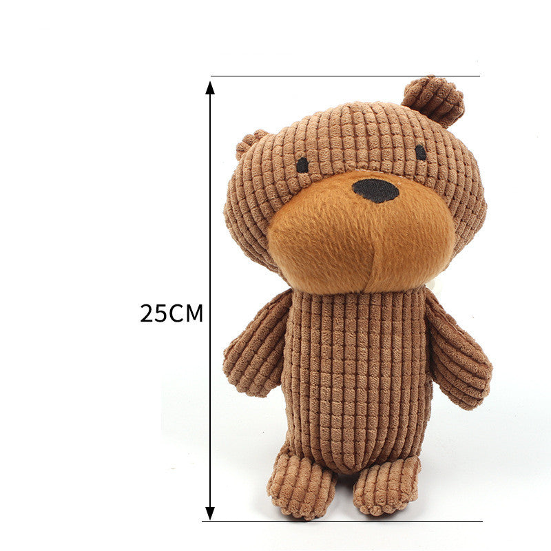 Corduroy Teddy Bear Dog Toy — The One They'll Carry to Their Bed