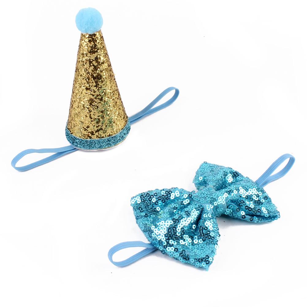 Sequin pet party hat and bow pink dog cat birthday Canada