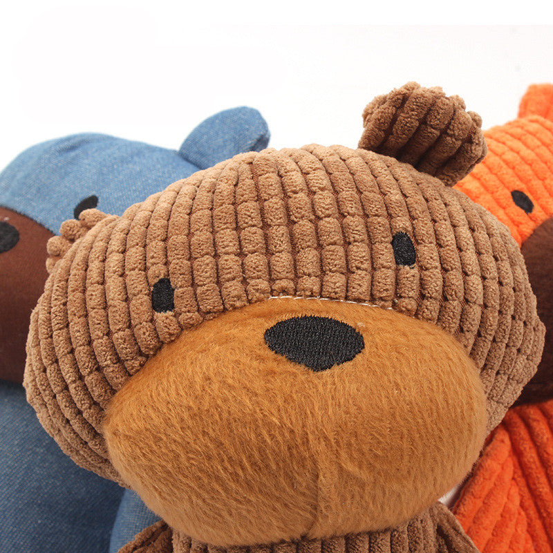 Corduroy Teddy Bear Dog Toy — The One They'll Carry to Their Bed
