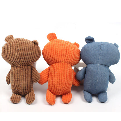 Corduroy Teddy Bear Dog Toy — The One They'll Carry to Their Bed