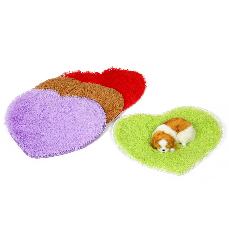 Soft pet blanket mat in green — warm fabric crate liner and kennel pad for dogs and cats, 40x50cm