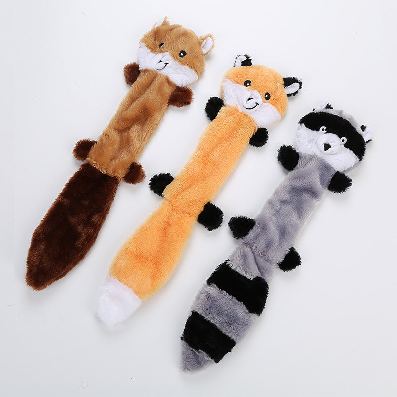 Dog toy set 3 pieces — long plush squeaky toys for dogs