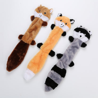 Dog toy set 3 pieces — long plush squeaky toys for dogs