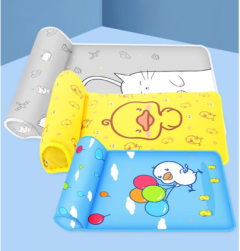 Dog cooling mat yellow — ice silk waterproof base 40x60cm