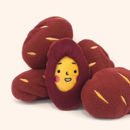 Sweet potato hide-and-seek dog toy treat puzzle red Canada