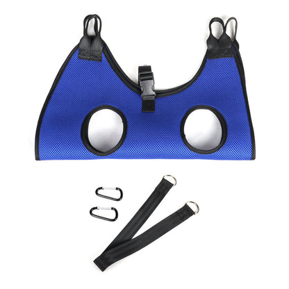 Grooming hammock mesh fabric close-up breathable pet sling