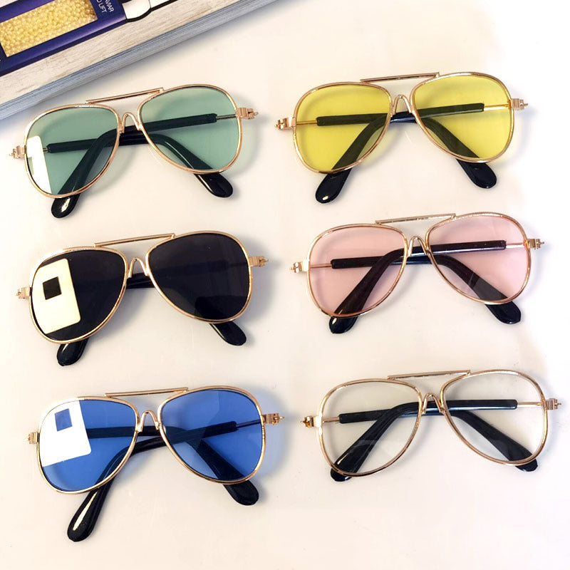 Pet sunglasses for dogs UV375 protection lightweight metal frame