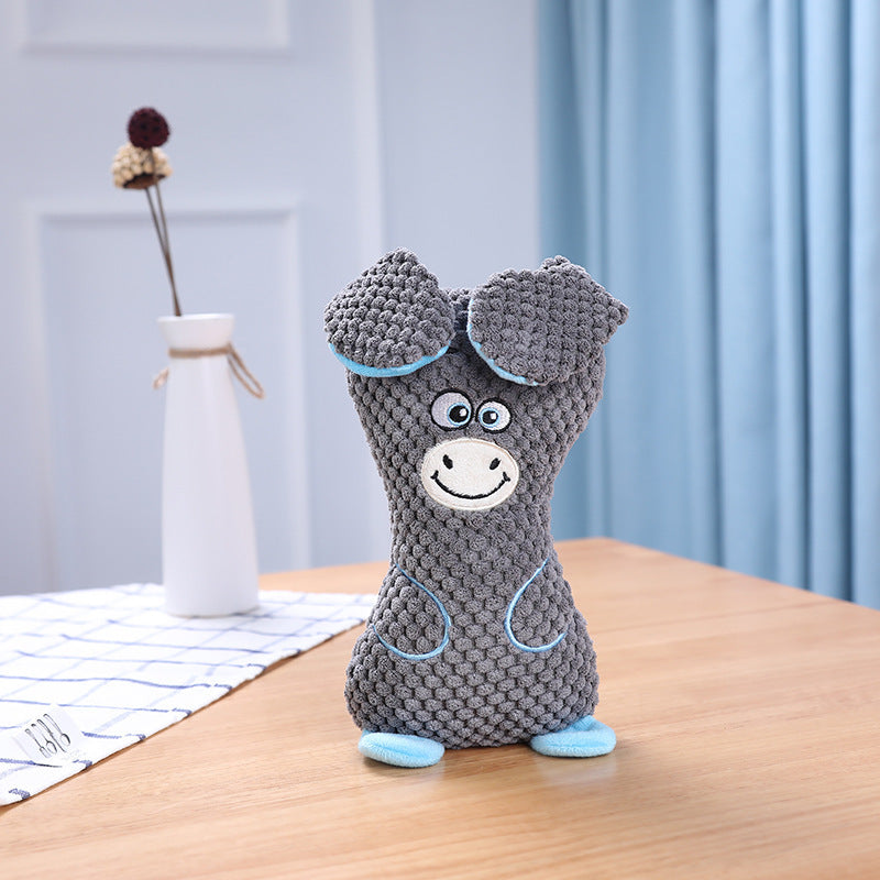 Floppy-eared dog toy rabbit green — soft stuffed squeaky
