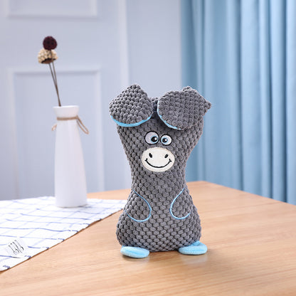 Floppy-eared dog toy rabbit green — soft stuffed squeaky