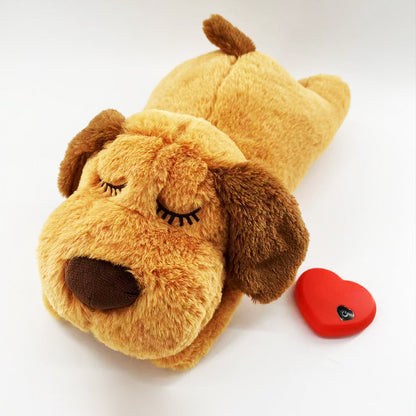 Dog anxiety companion toy beige — soft plush cuddle toy