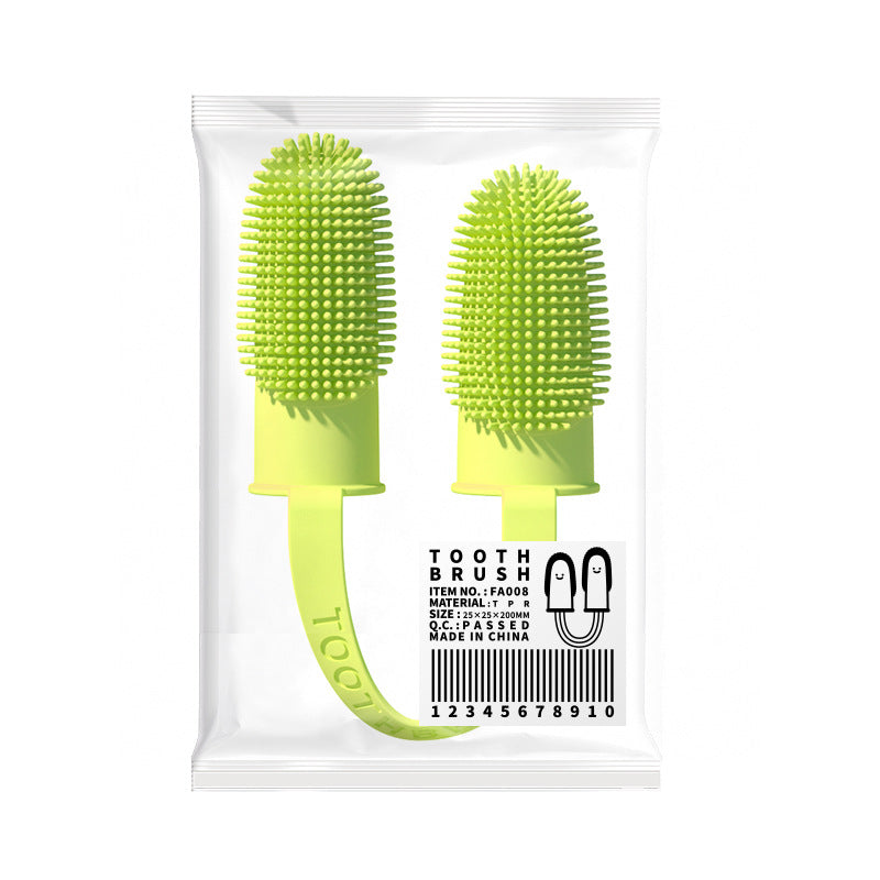 Finger toothbrush on finger cat dental care Canada pet oral