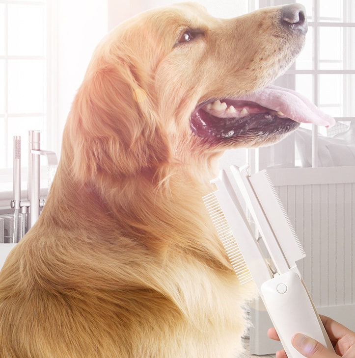 Self-Cleaning Pet Hair Removal Brush — Less Shedding. Less Mess.