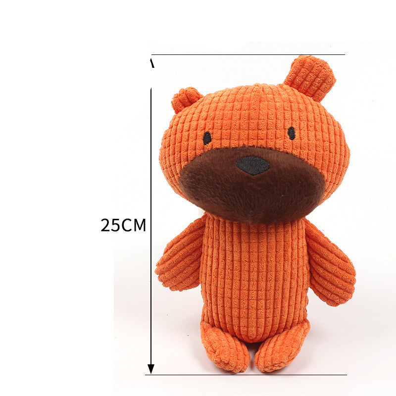 Corduroy Teddy Bear Dog Toy — The One They'll Carry to Their Bed