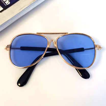 Pet sunglasses 6 colour options smoke blue green clear pink yellow