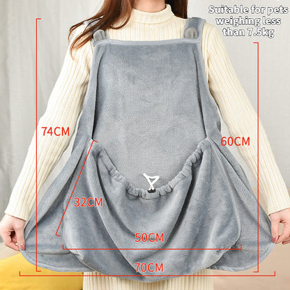 Wearable cat carrier apron grey — adjustable straps Snapify Canada