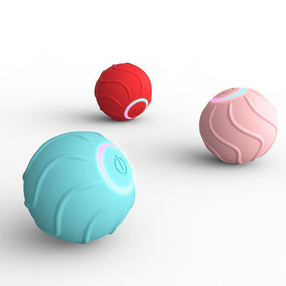 Self-rolling cat ball red — automatic prey movement indoor cat toy