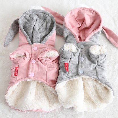 Bunny ear pet sweater pink colour size XS S M L XL