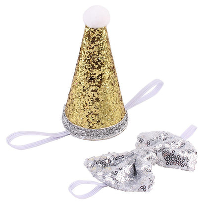 Sequin bow hair clip for pets dog cat party birthday Snapify