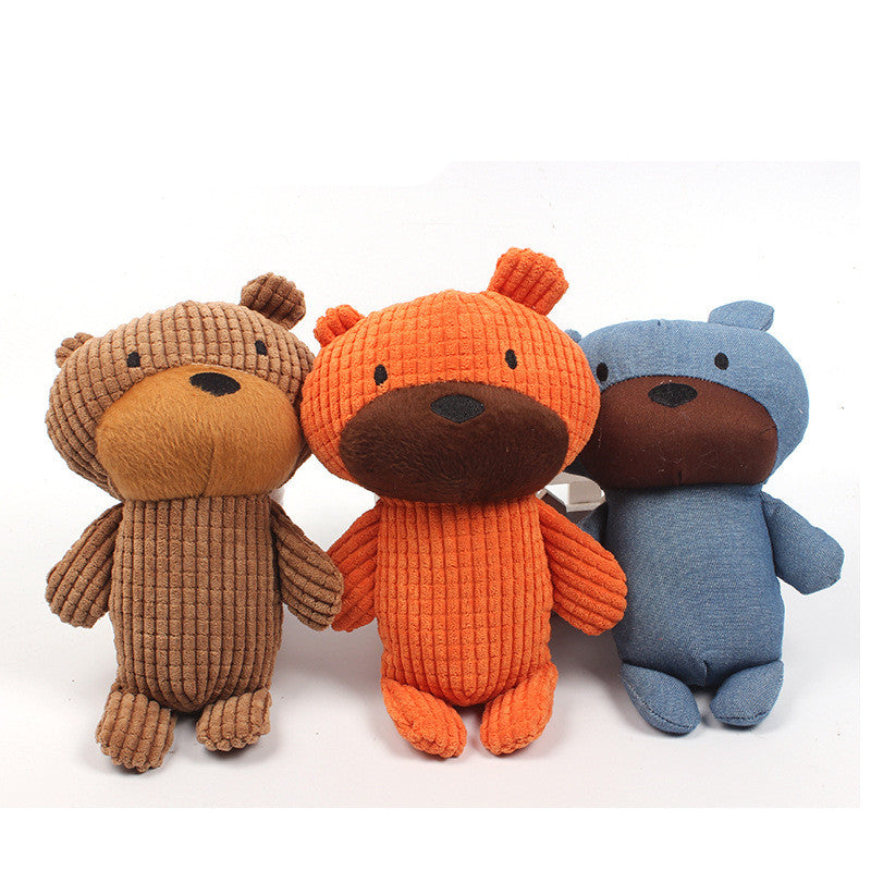 Corduroy Teddy Bear Dog Toy — The One They'll Carry to Their Bed