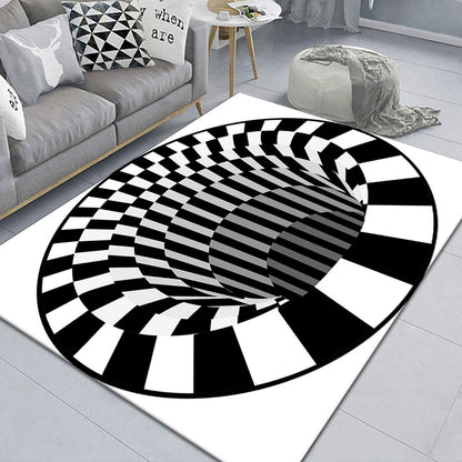 Cat trap mat optical illusion — cat sitting in circle floor rug Canada