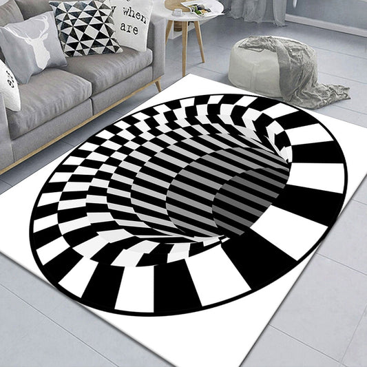 Cat trap mat optical illusion — cat sitting in circle floor rug Canada
