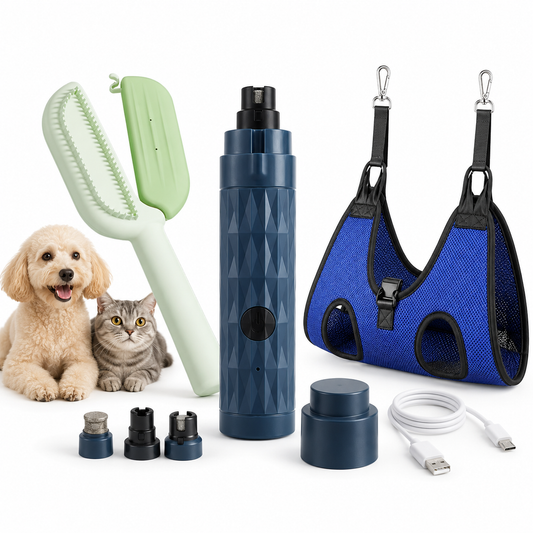 Complete Home Grooming Kit — Hammock + Grinder + Brush