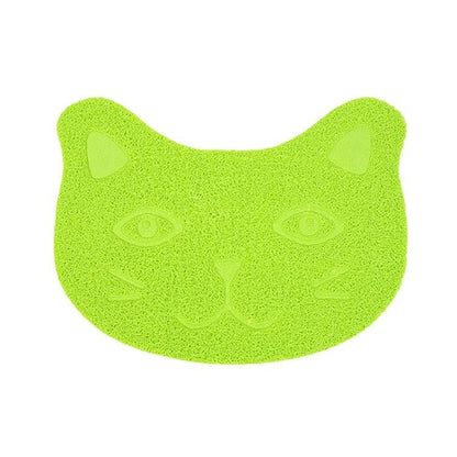 Cat face litter mat 3 colours — green grey pink Snapify Canada
