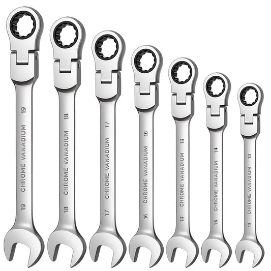 Flexible Pivoting Head Ratchet Wrench Spanner