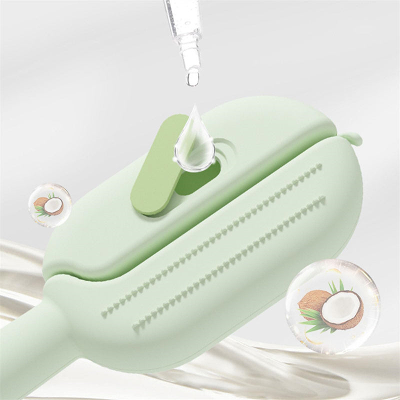 Dog grooming with water mist brush — reduces fur flying while brushing