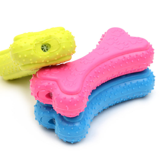 Squeaky rubber dog toy blue — TPR chew toy for dogs Canada