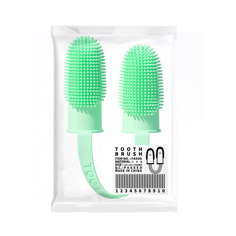 Pet toothbrush set three colours teal yellow pink Canada