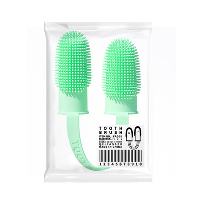 Pet toothbrush set three colours teal yellow pink Canada