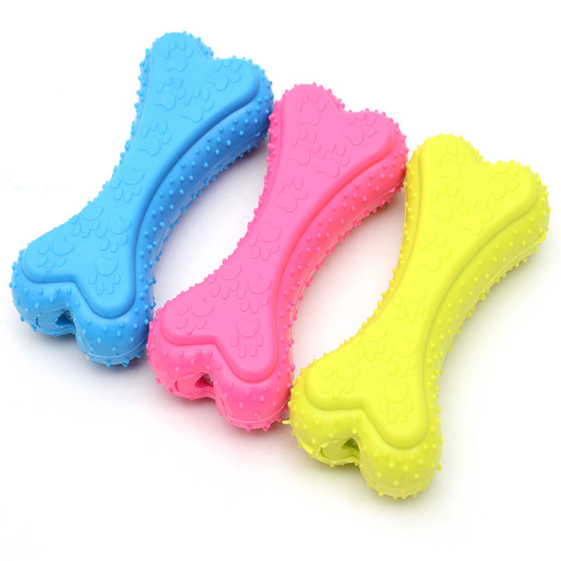 TPR rubber dog toy — soft durable chew toy for all breeds