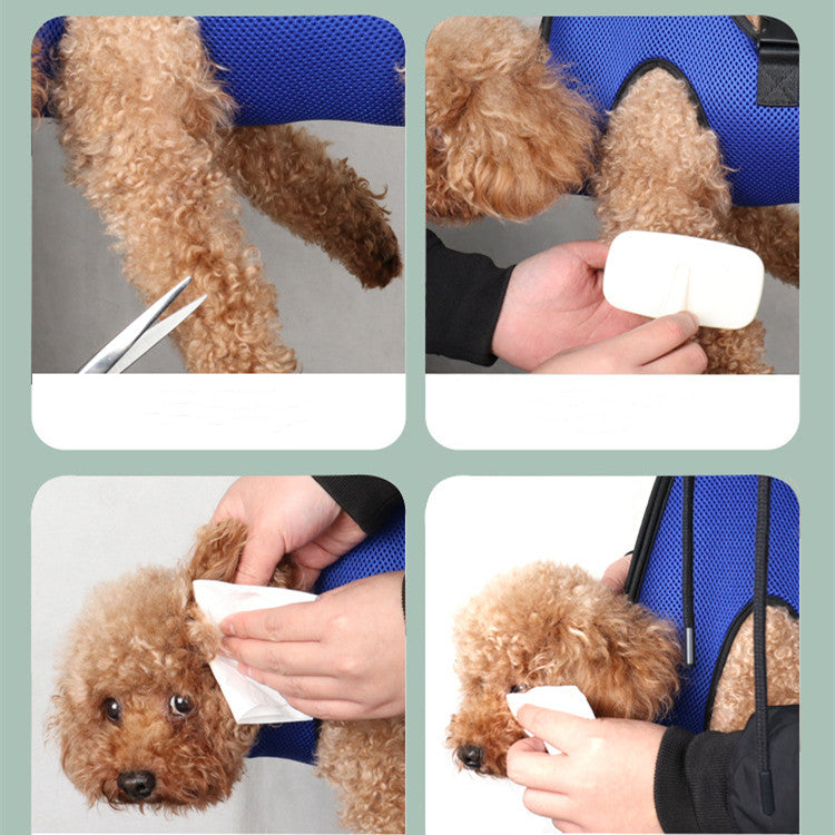 Cat in grooming hammock pink — nail trim sling for cats Canada