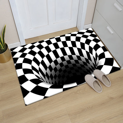 Optical illusion cat mat — soft crystal velvet surface
