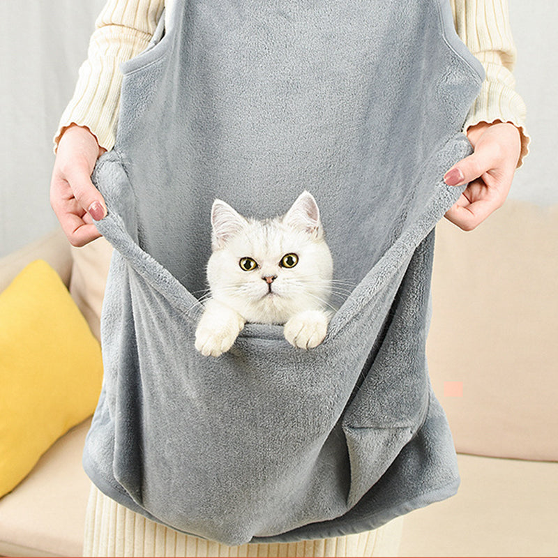 Hands-free cat carrier apron — wearable pouch keeps cat close Canada