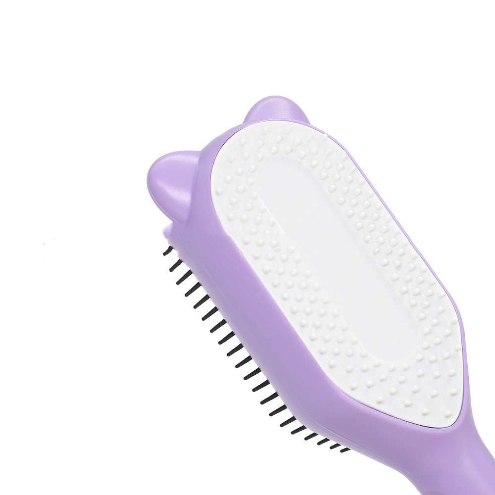 Pet massage comb red colour waterproof bath brush