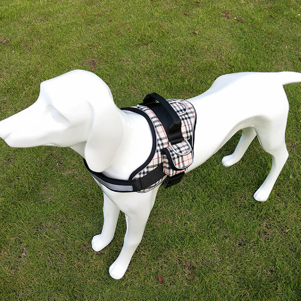 Adjustable no-pull dog harness in black front view Canada