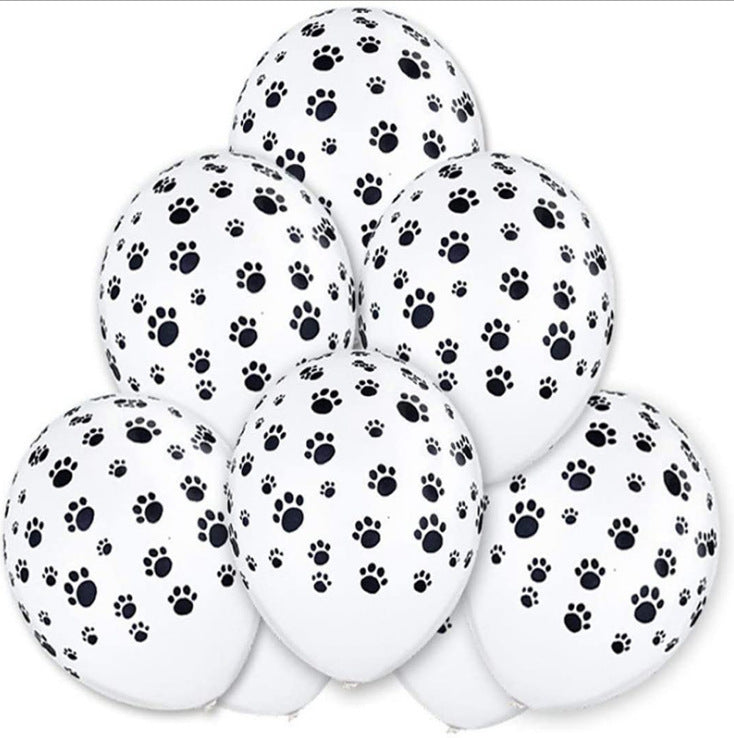Pet birthday balloon set colourful cat party decorations easy inflate