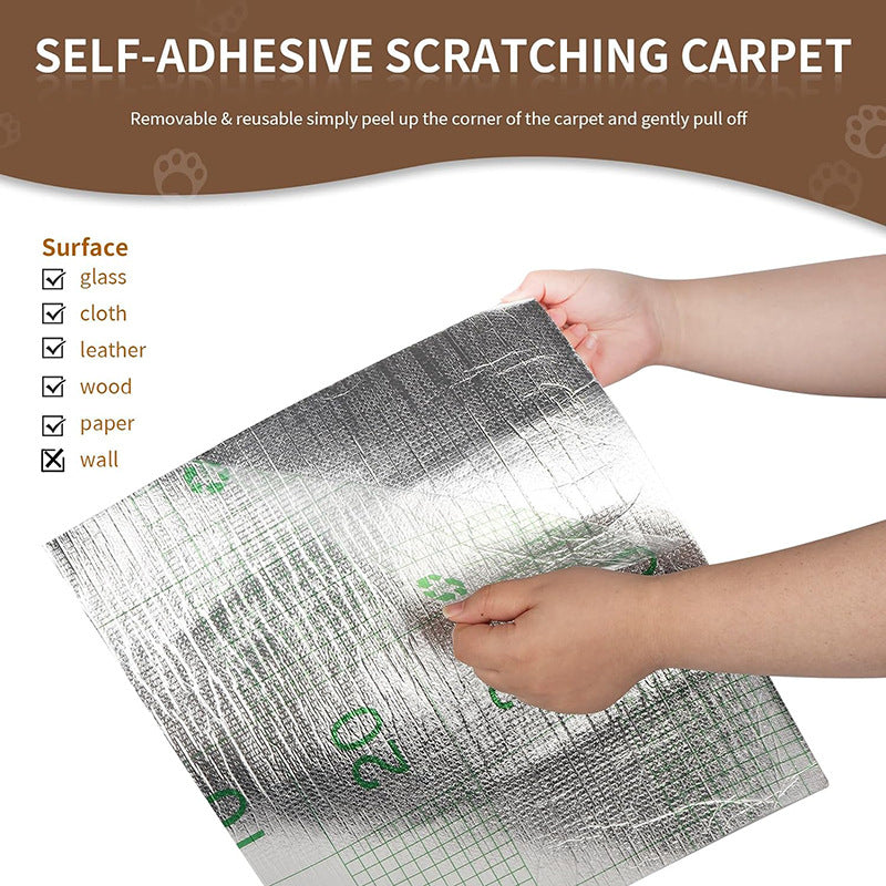 Transparent cat scratch tape on chair — residue-free furniture protection