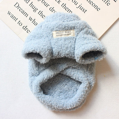Soft pet coat back detail — velvet fleece warm Canada